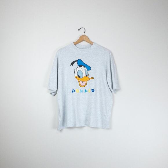Disney Fashions Vintage Cotton Graphic Embroidered Donald Duck Tee L / XL - Picture 1 of 5